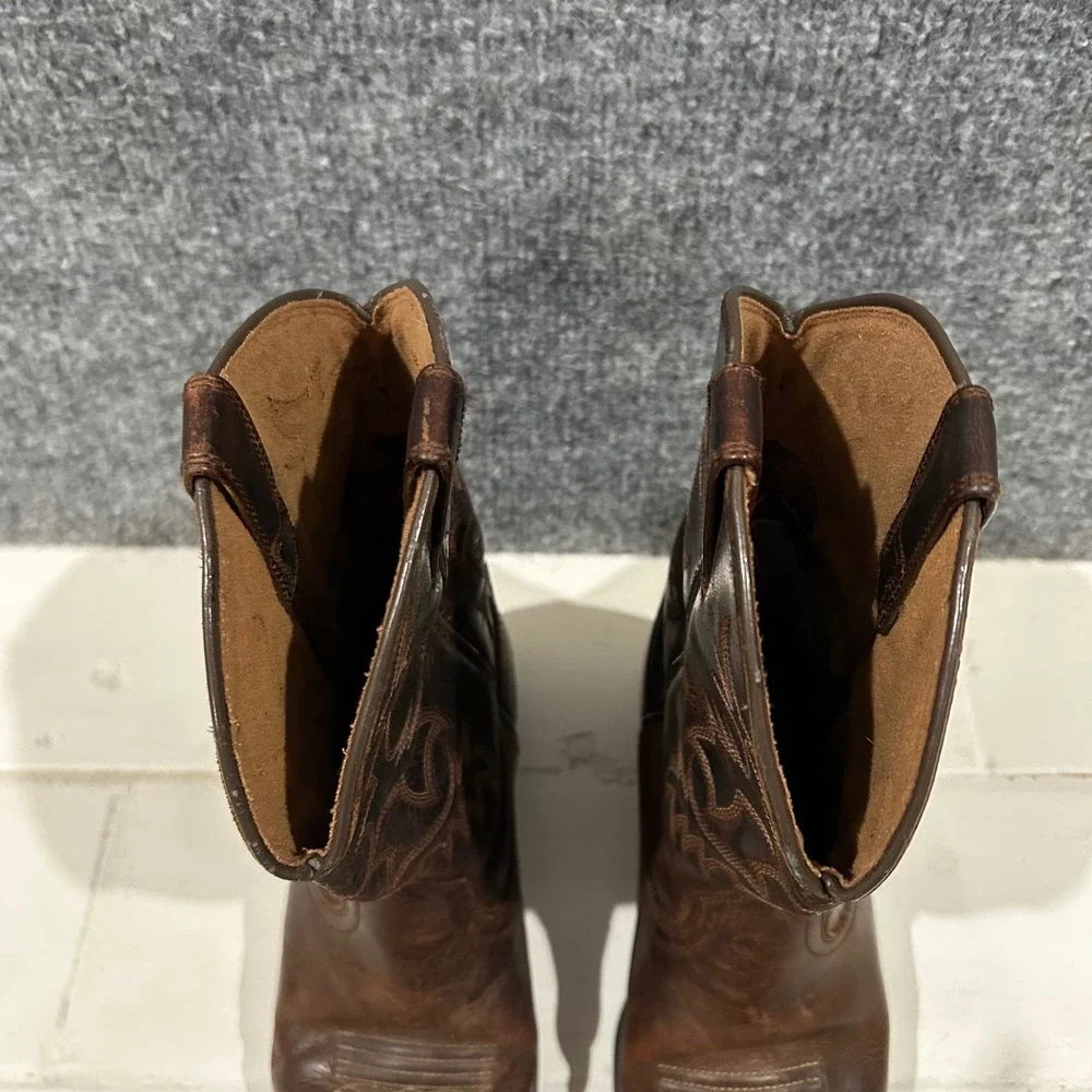 Ariat Kids Heritage R Toe Western Brown Leather Cowboy Boots Sz 3 Style 10001825